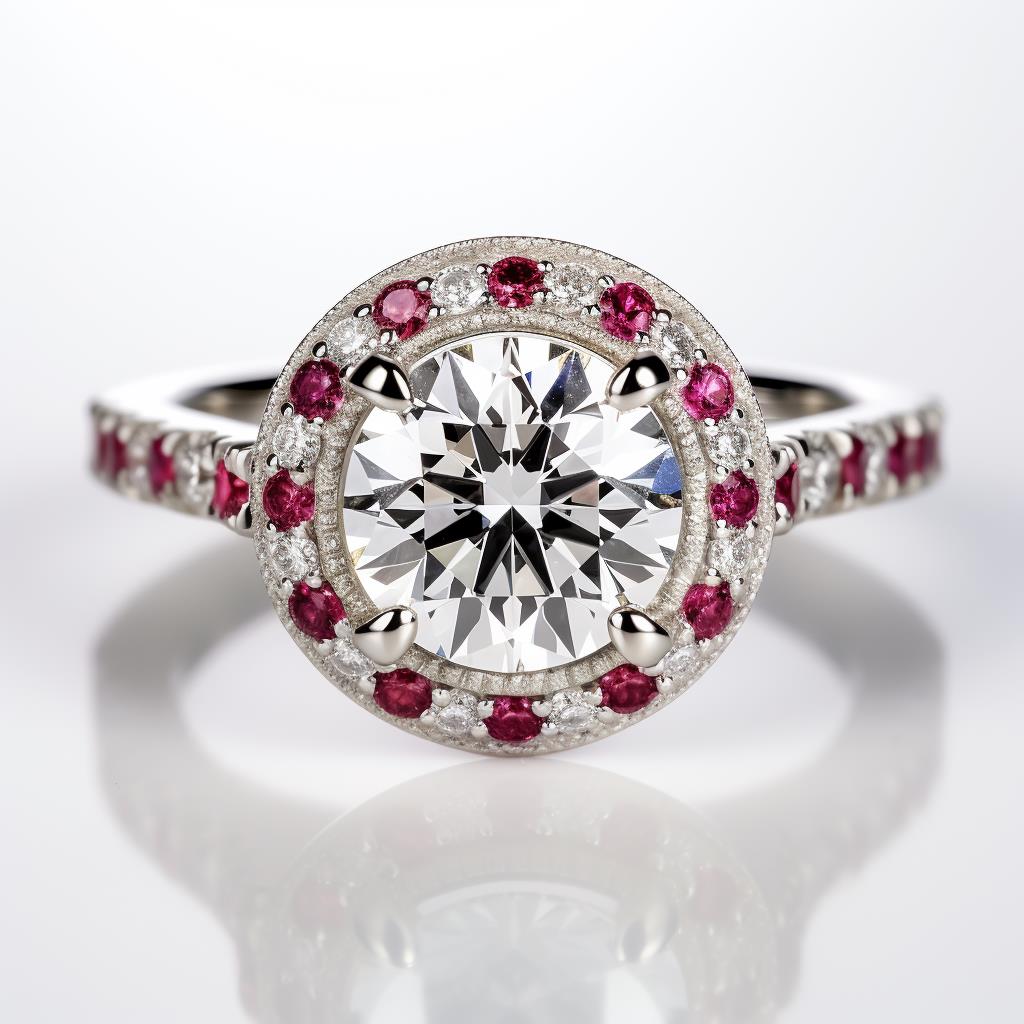 Round halo diamond engagement ring Meryissa
