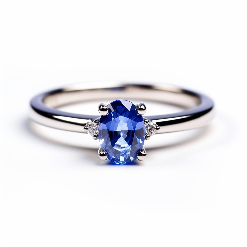 Blue sapphire engagement ring Burneta