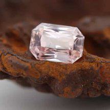 Peach sapphire 1.64ct octagon shaped gemstone