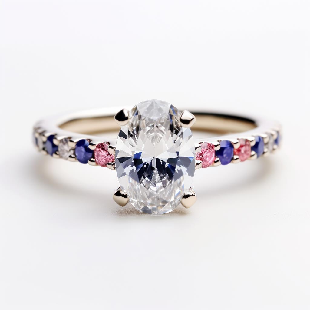 Oval diamond engagement ring Benadetta