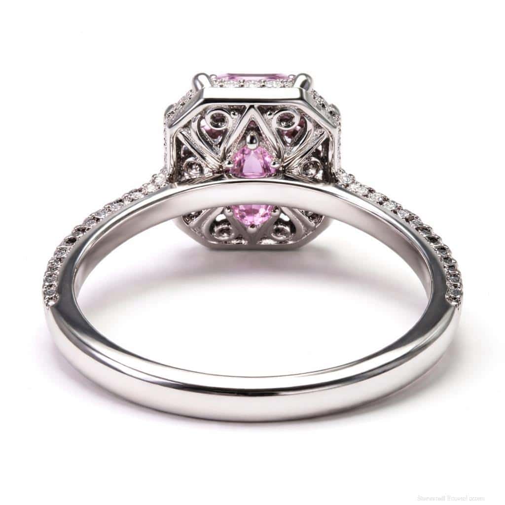 Pink Sapphire White Gold Engagement Ring 1.0 Carat Gorgias_image4