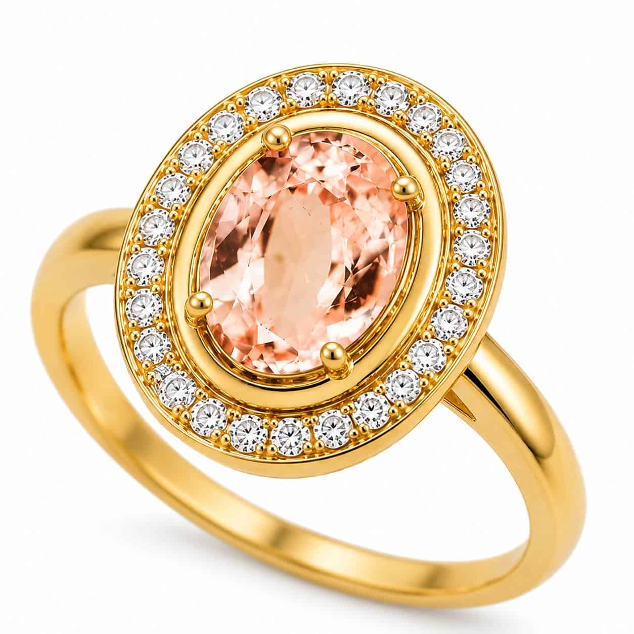 Padparadscha Engagement Ring Yellow Gold Juliana_image1