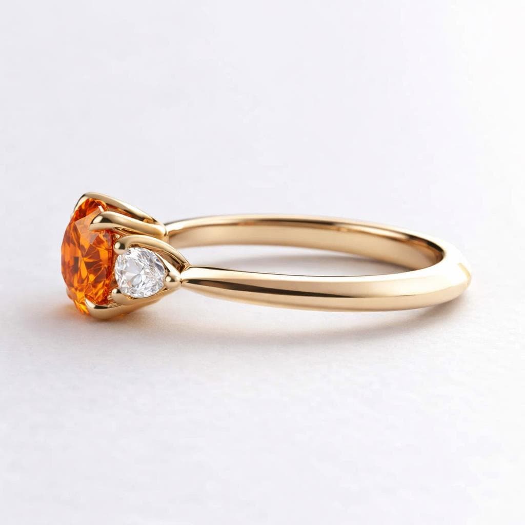 Orange Sapphire 1.0ct Oval Shaped Gemstone