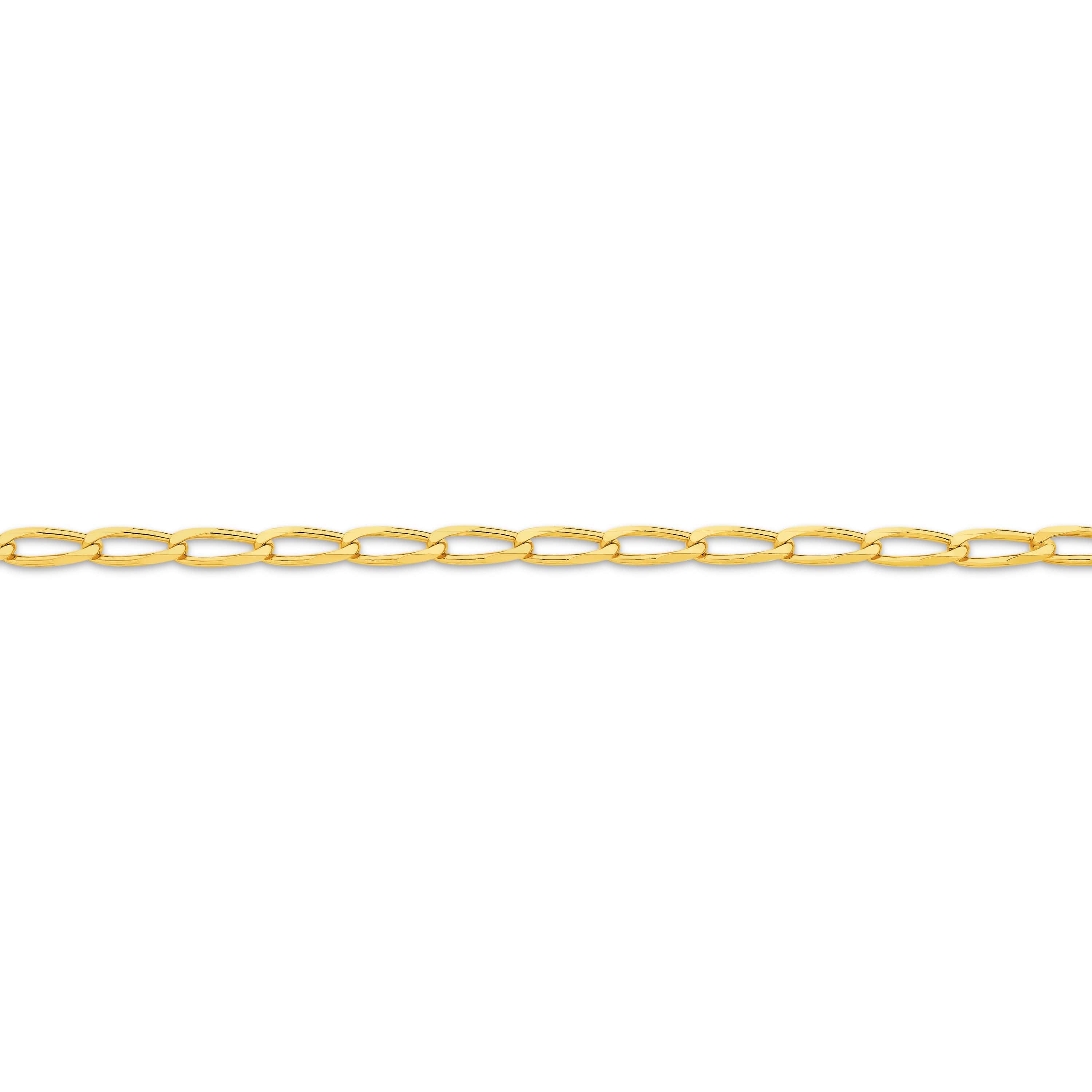 Flat Curb Long 3.56mm 9K Yellow Gold Chain_image3