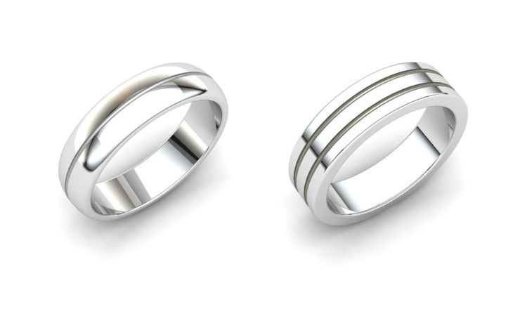 white gold mens wedding bands