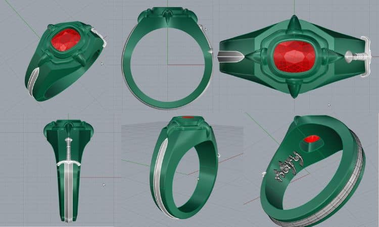 narya ring cad design load of the rings