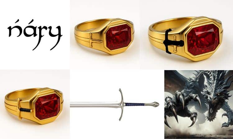 narya ring design drafts load of the rings