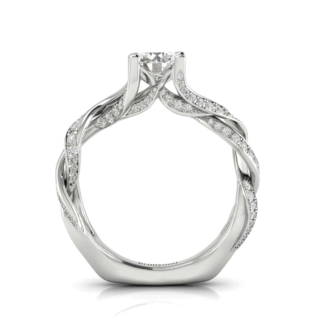 Unique Engagement Ring Florenzia White Gold