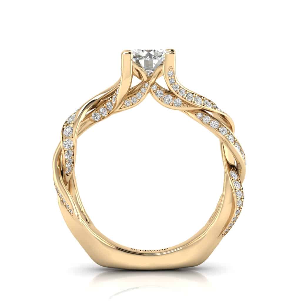 Unique Engagement Ring Florenzia White Gold