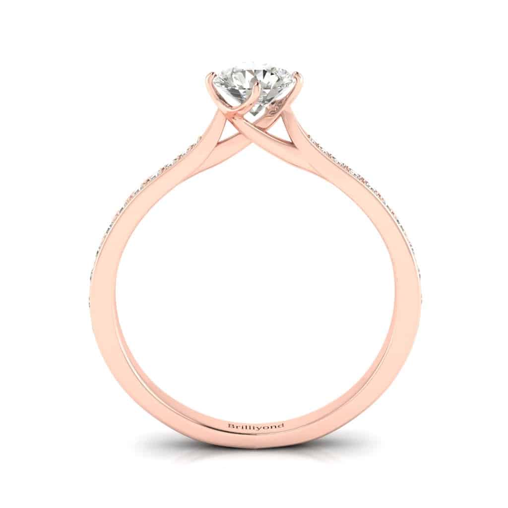 Unique Engagement Ring Freesia Rose Gold