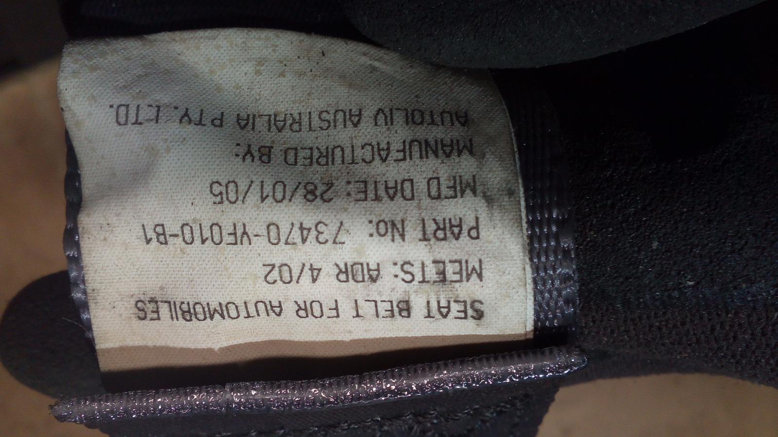 View Auto part Seatbelt/Stalk Toyota Avalon 2005