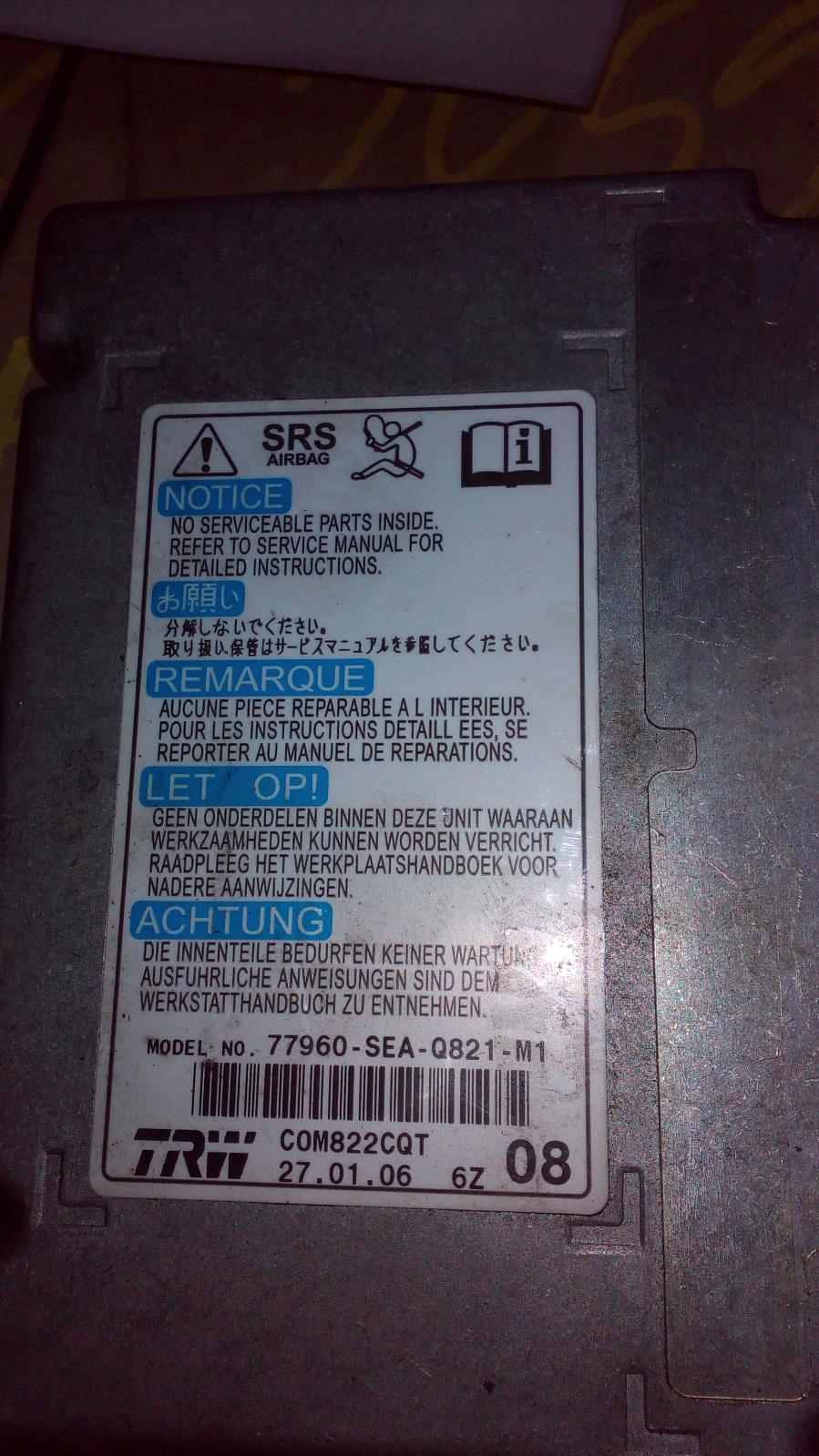View Auto part Airbag Module/Sensor Honda Accord 2006