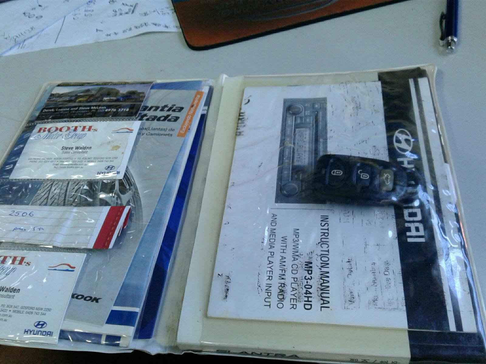 View Auto part Owners Handbook Hyundai Elantra 2007