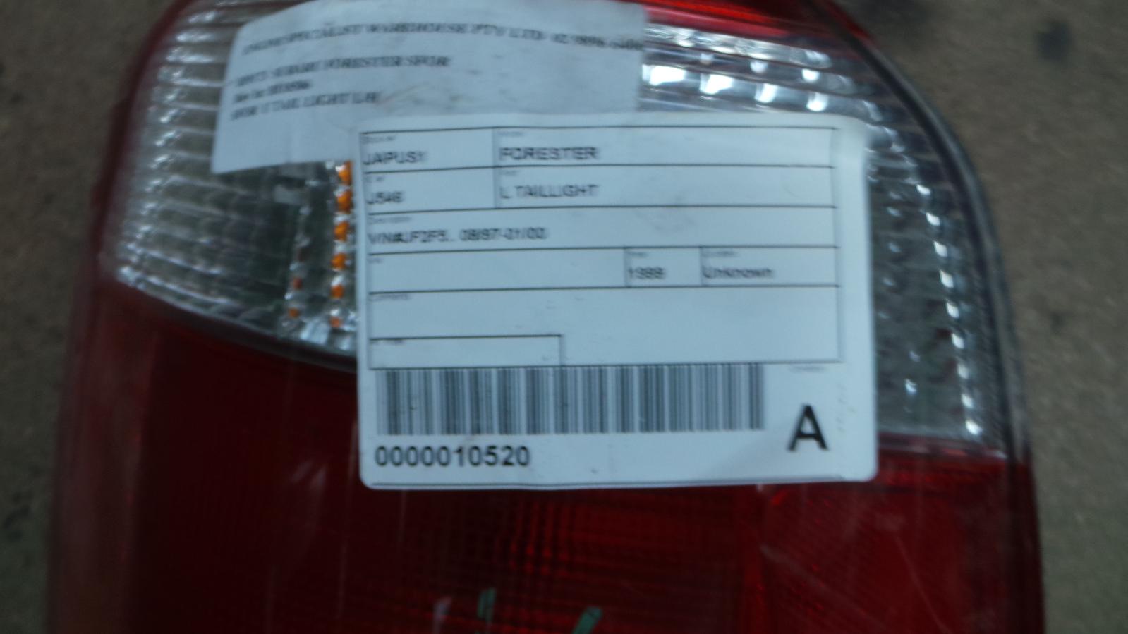 View Auto part Left Taillight Subaru Forester 1999