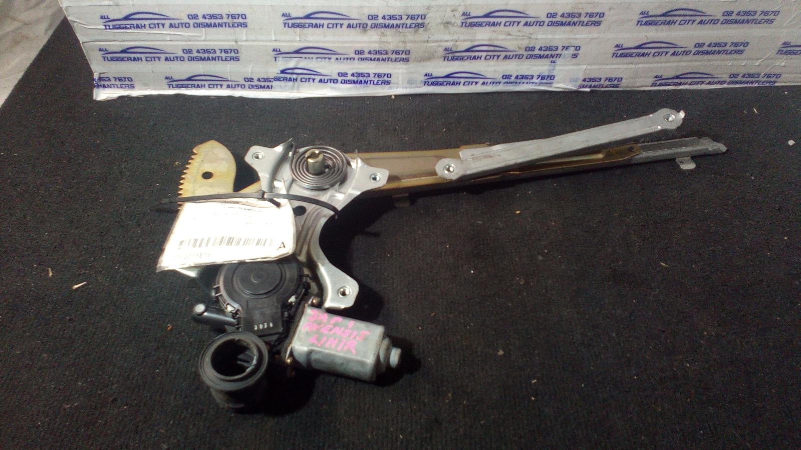 2002 Toyota Avensis Left Rear Wnd Reg/Motor View Auto part Left Rear Wnd Reg/Motor Toyota Avensis 2002
