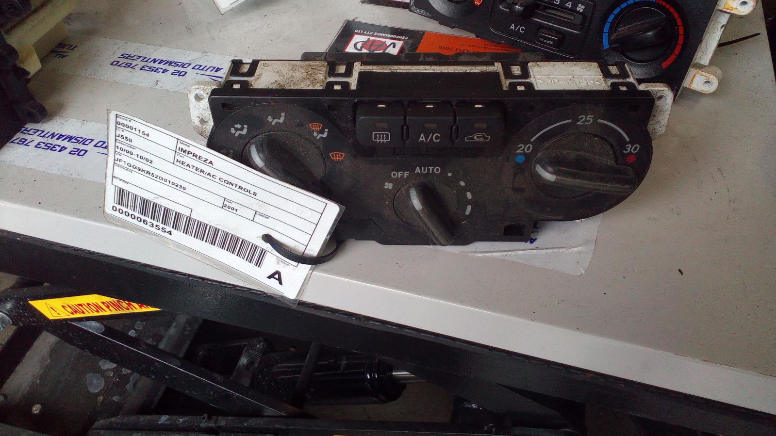 2001 Subaru Impreza Heater/Ac Controls View Auto part Heater/Ac Controls Subaru Impreza 2001