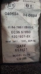 View Auto part Seatbelt/Stalk Mazda Tribute 2005