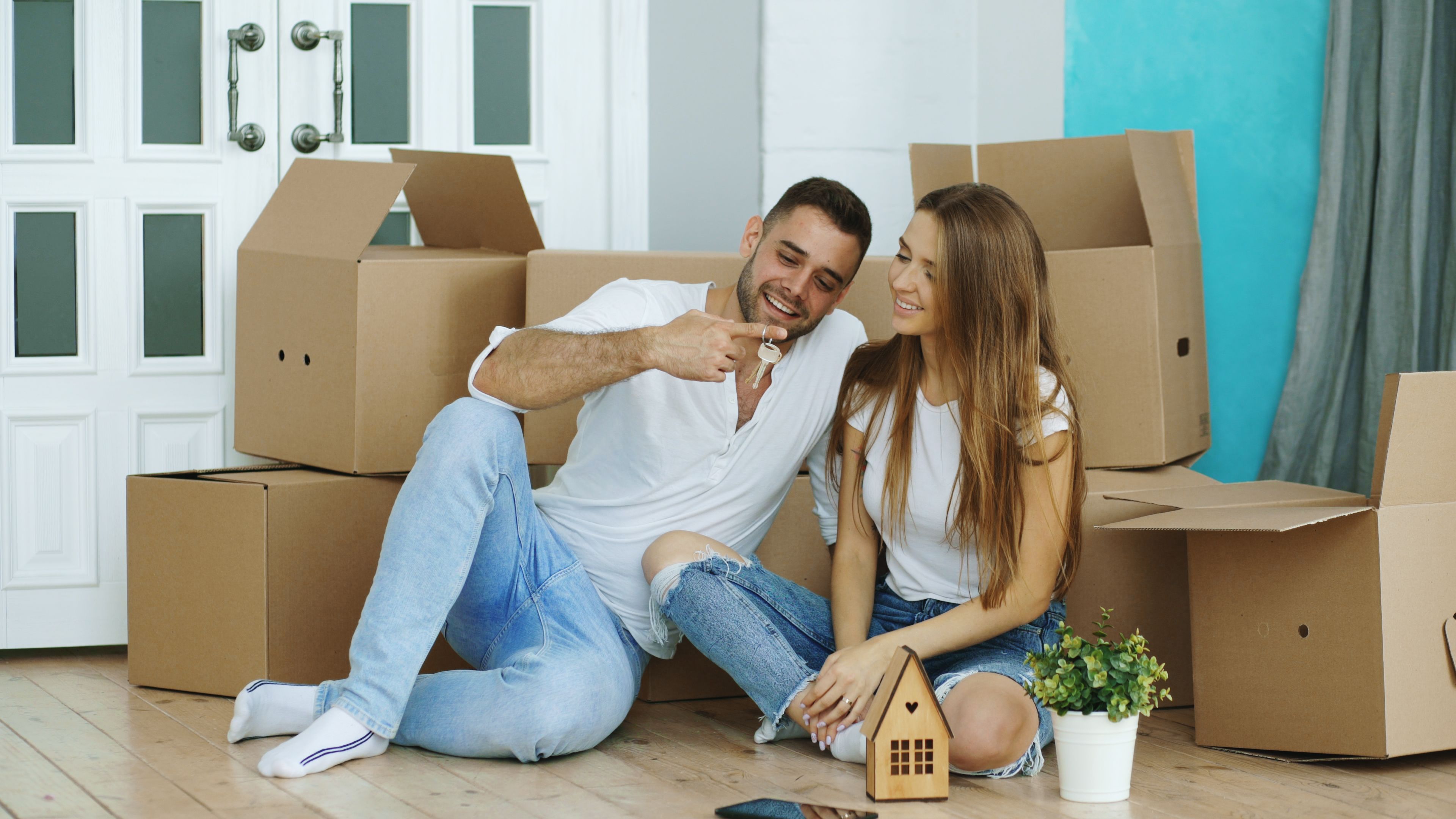 Property buyers moving into a new home