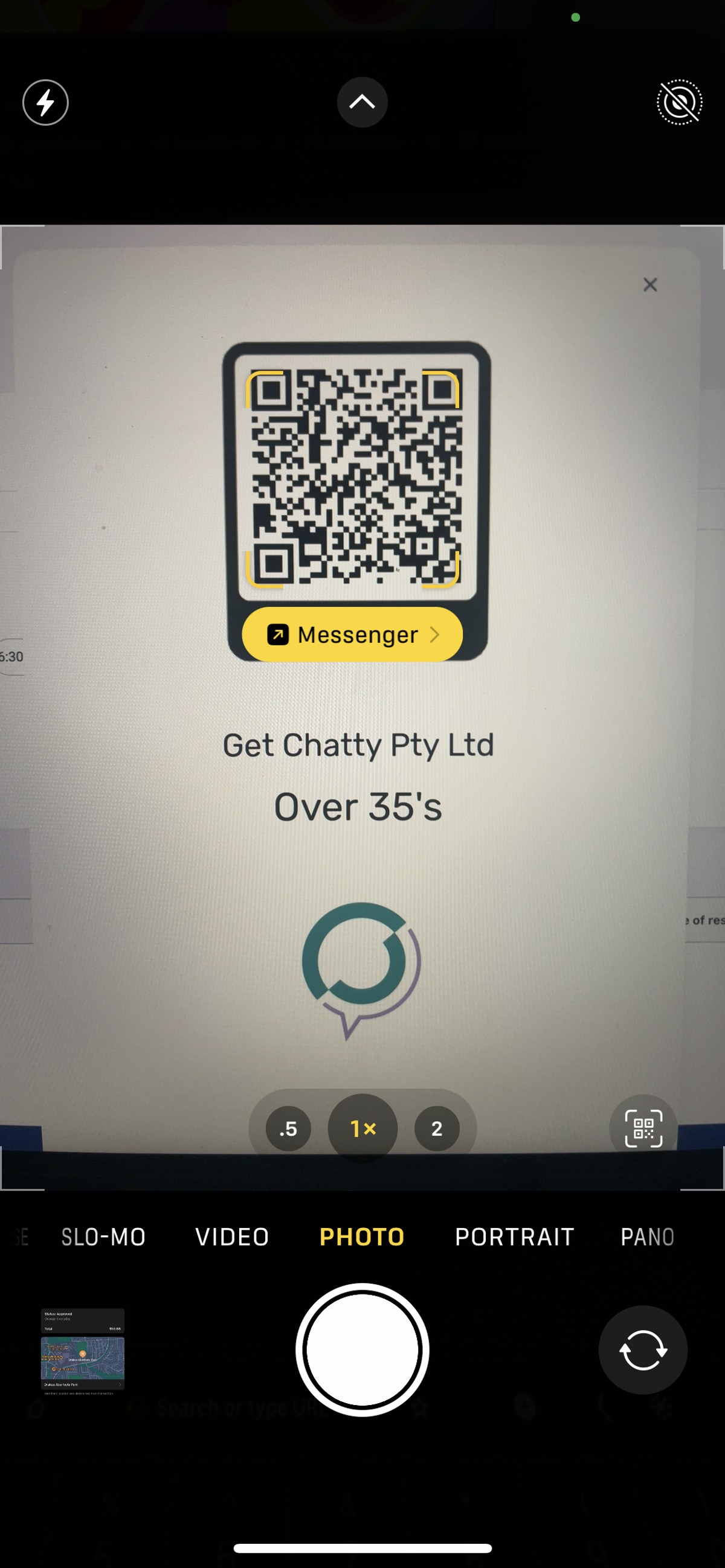 Using your mobile device's camera app or QR Scanner, scan the QR code for the appropriate Sign in Sheet.