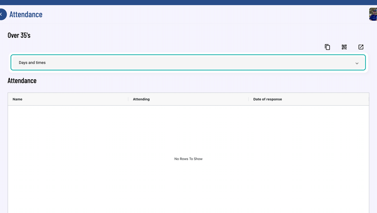 Optional: Click to expand on Days and times