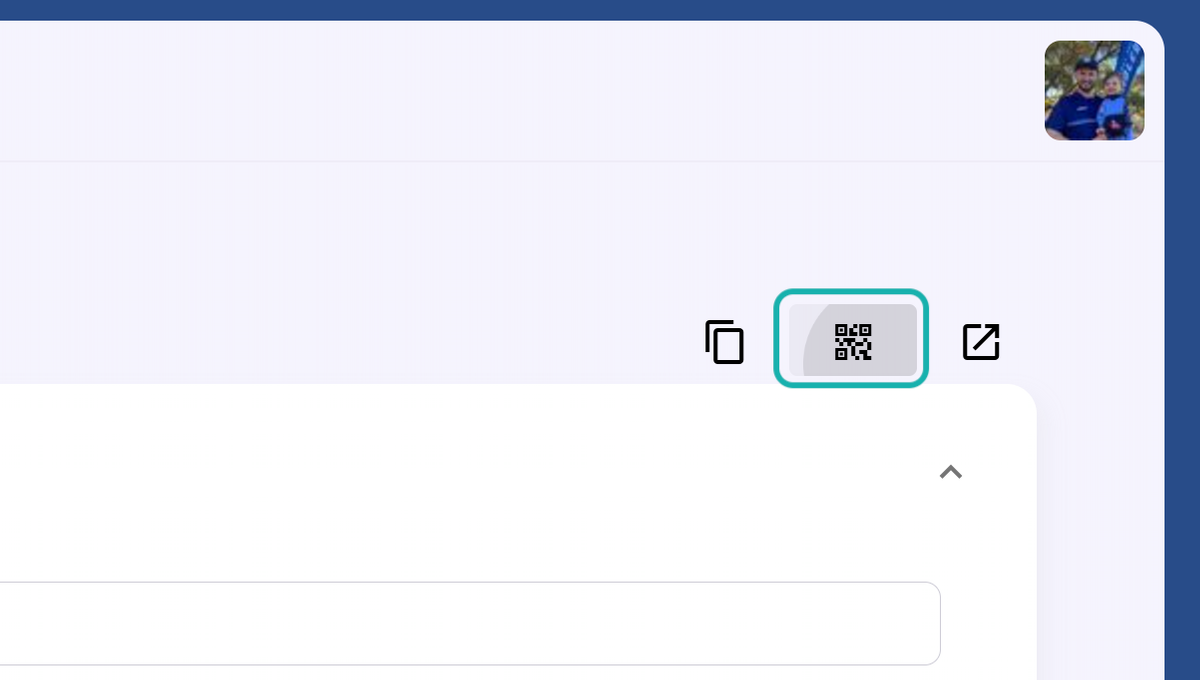 Click on the QR Code Icon to view & download your Sign In Sheet.