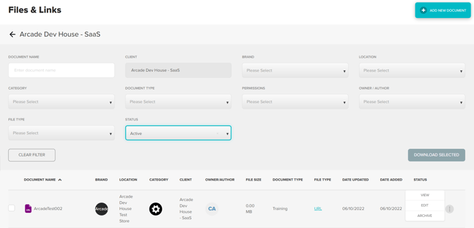 edit archive main page