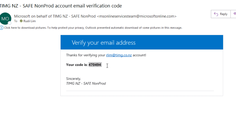 A screenshot of a email notification

Description automatically generated