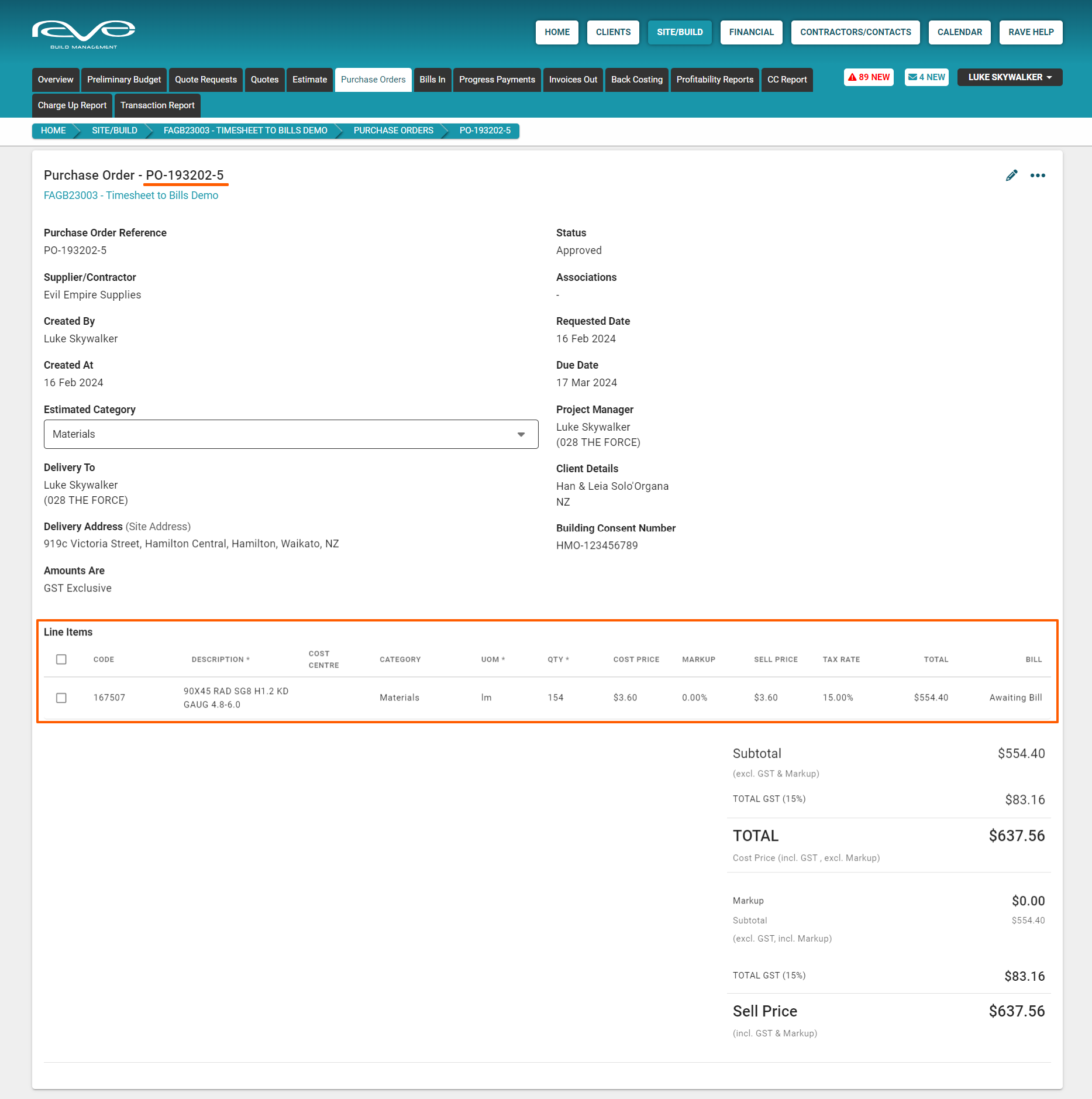 How to Cancel a Purchase Order line : Rave Help