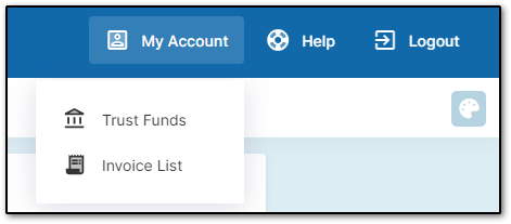 My Account Menu
