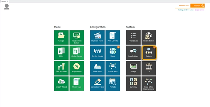 Select the system tile