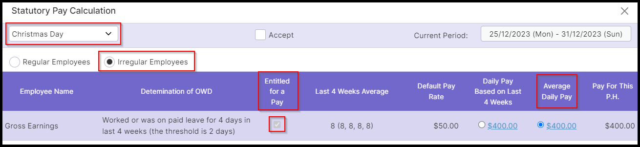 Average Daily Pay
