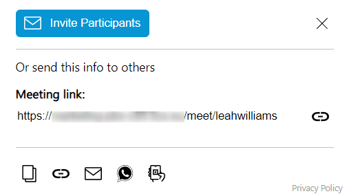 Using your Meeting Link to Invite Participants 