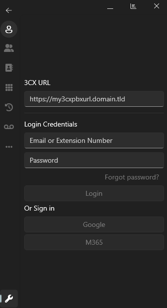 Adding 3CX URL to Windows Softphone