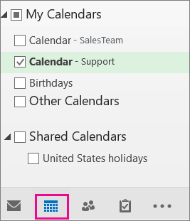Choose the calendar view