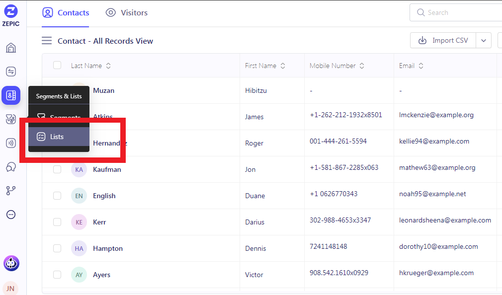 How to Create a List on ZEPIC