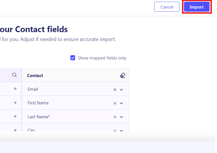 Import CSV file on ZEPIC