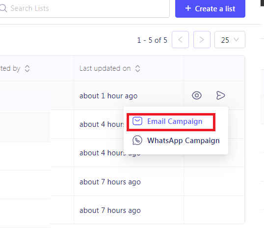 Create a New Email Campaign on ZEPIC