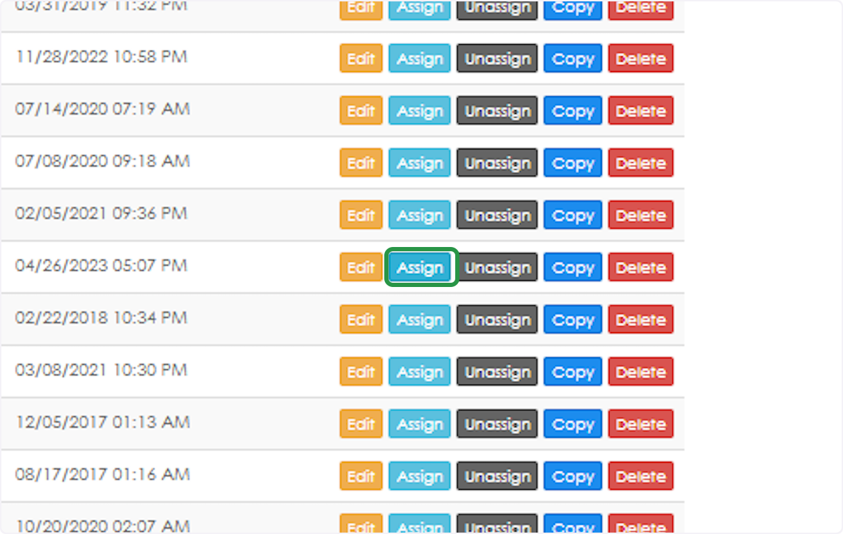 Once saved you can go to the button collection and assign it to a customer, a group or a specific user by clicking Assign