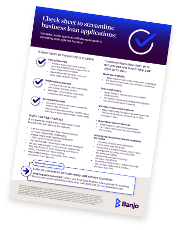 Banjo Loans - Broker Check Sheet