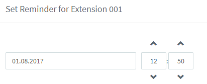 set reminder for extension with date and time Set reminder for extension with date and time