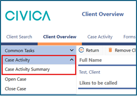 A screenshot of a client overview 
AI-generated content may be incorrect.