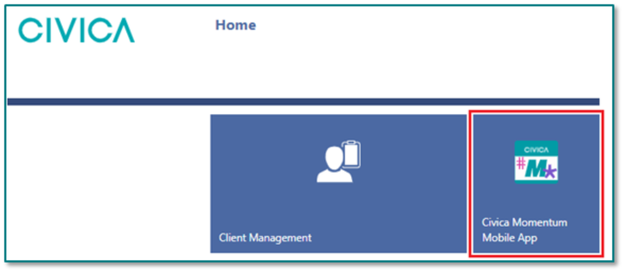 A blue and white screen with a person icon 
Description automatically generated
