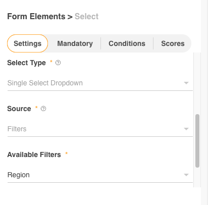 Add parent and child select fields
