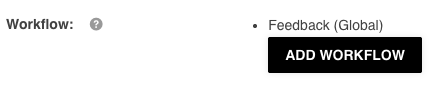 Add Workflow dropdown
