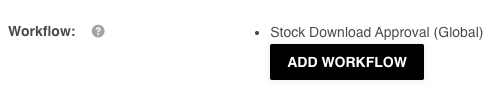Add Workflow dropdown