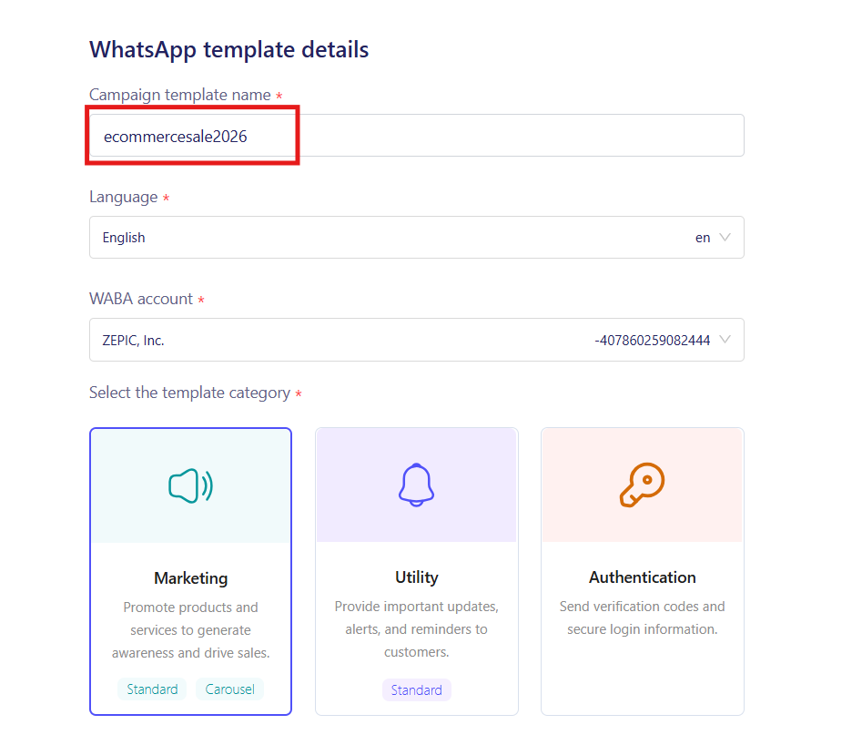 Setting up a WhatsApp Carousel in ZEPIC