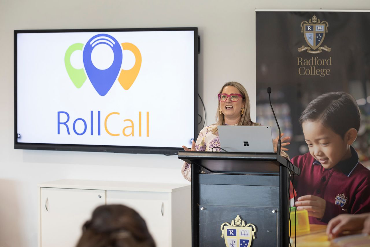 Amanda speaking at Radford College