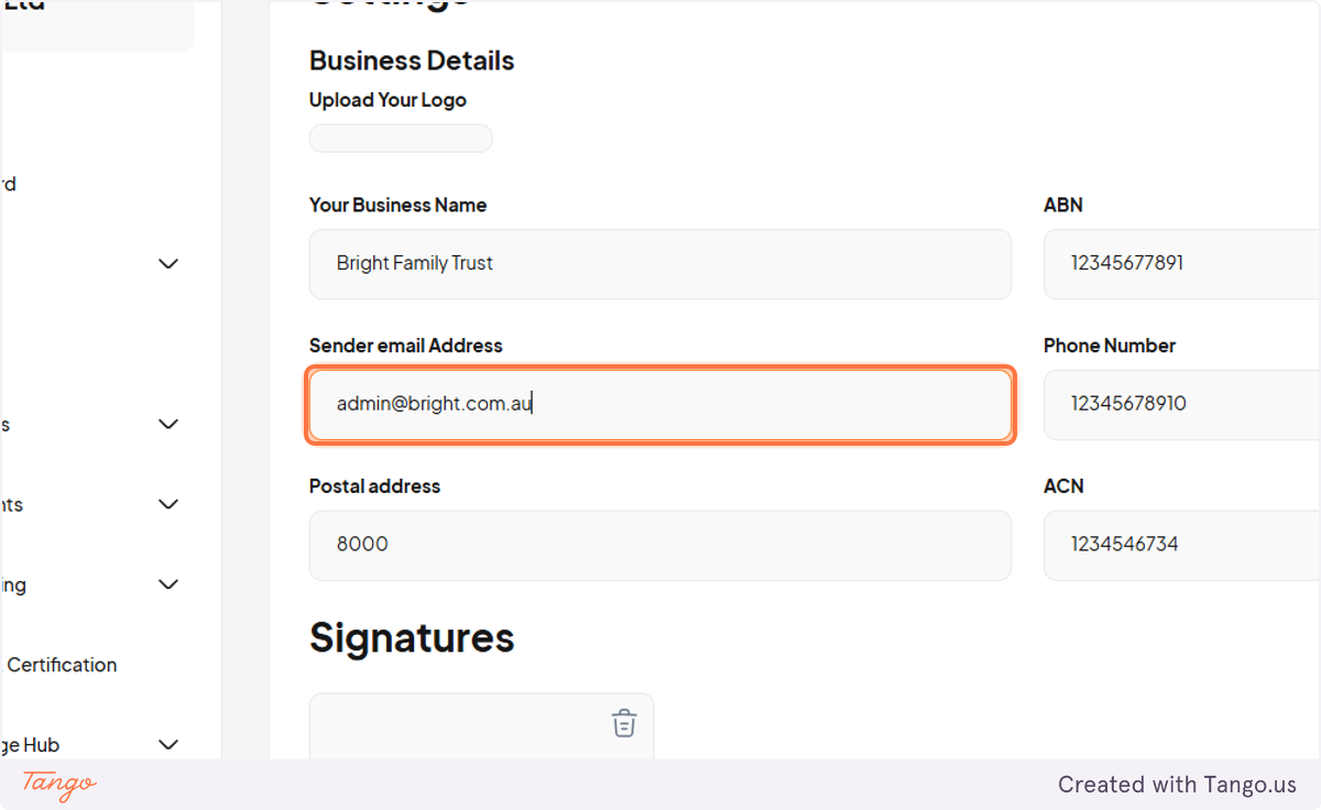 Add a sender email if you have configured SMTP through an enterprise account