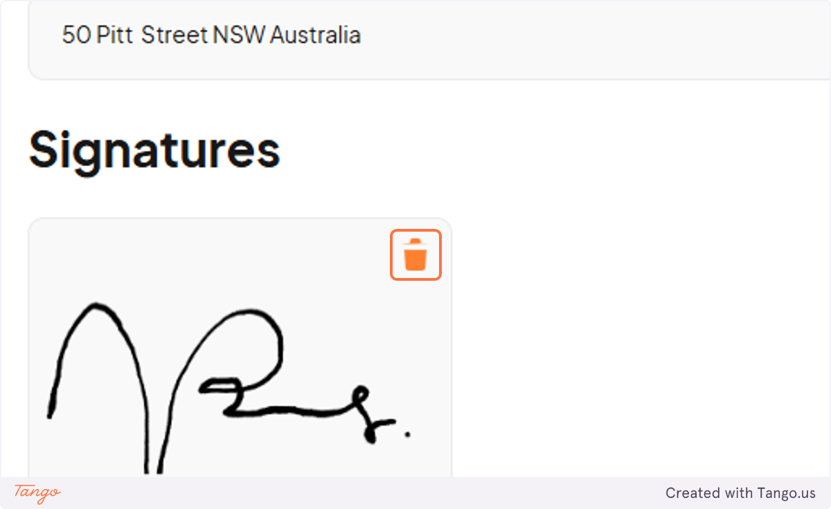 You can remove the current sample signature and 