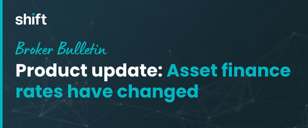 Asset Finance rate change